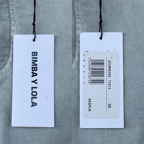 BIMBA Y LOLA CULOTTE - MINT GREEN HIGH RISE JEANS size 36/6 - Picture 15 of 16